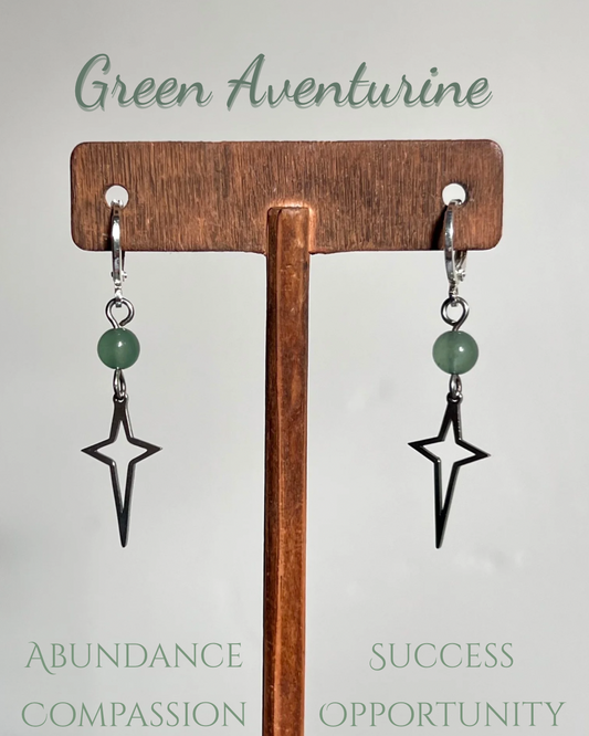 Shimmer Huggies | Green Aventurine