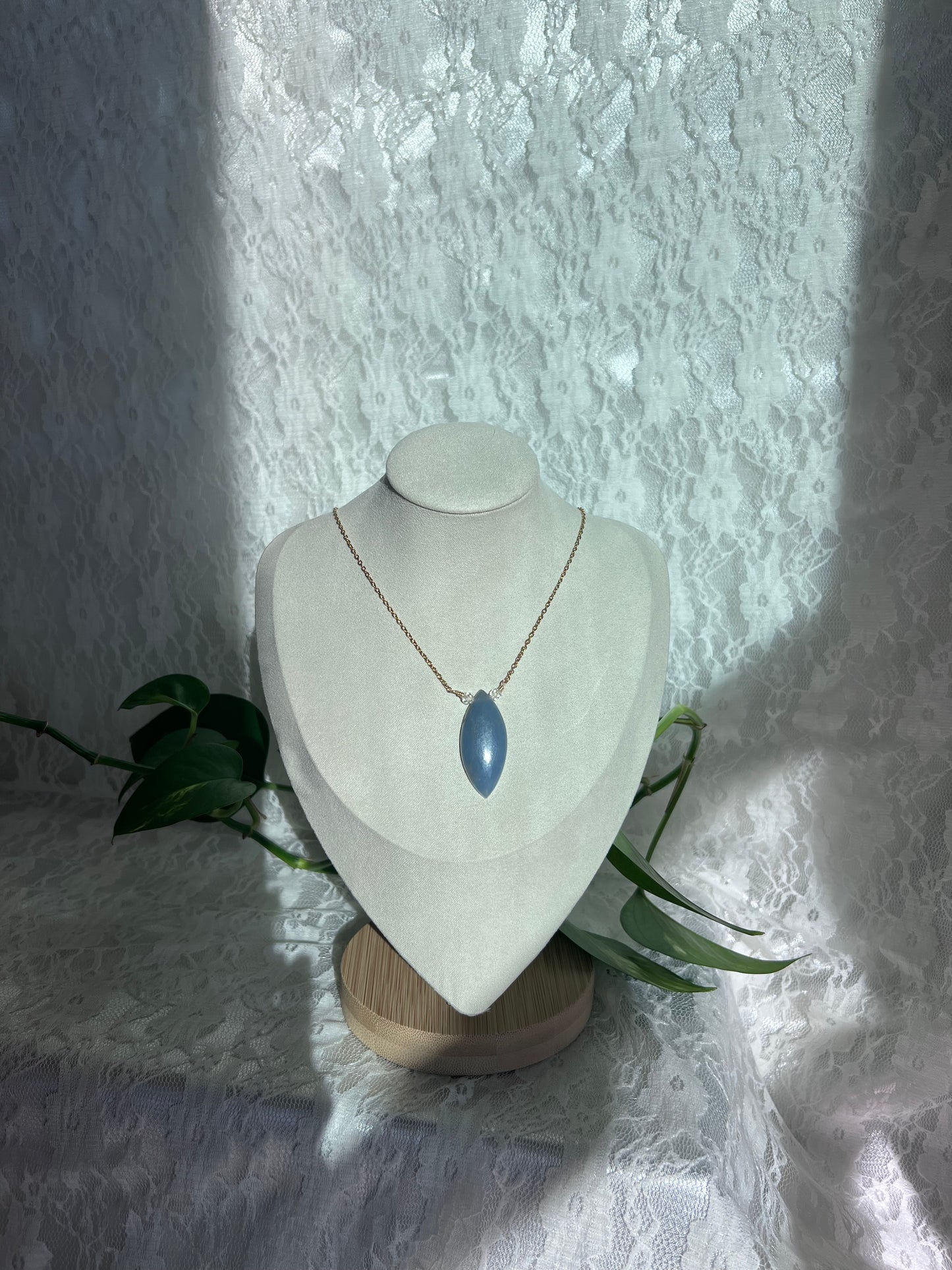 Mystic Marquise Necklace - Angelite