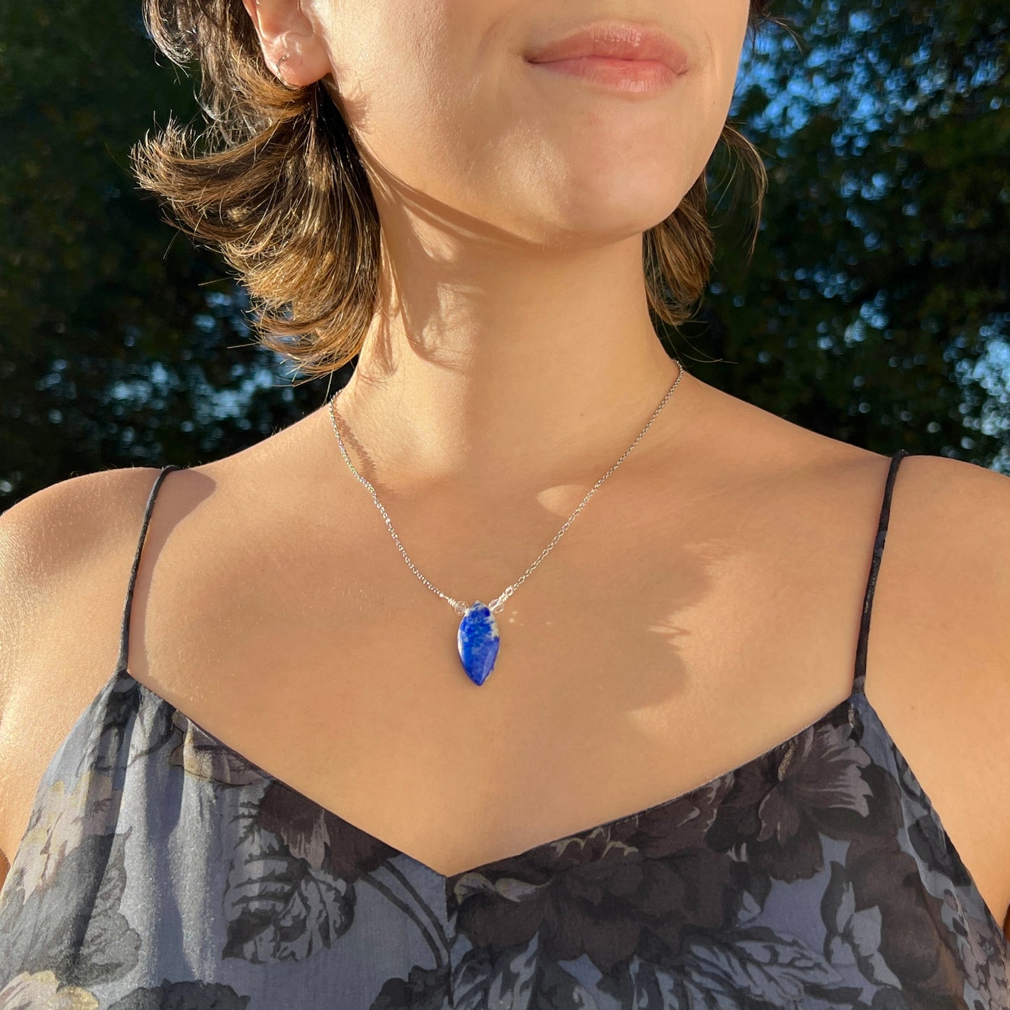 Mystic Marquise Necklace - Lapis Lazuli