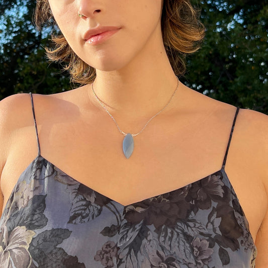 Mystic Marquise Necklace - Angelite