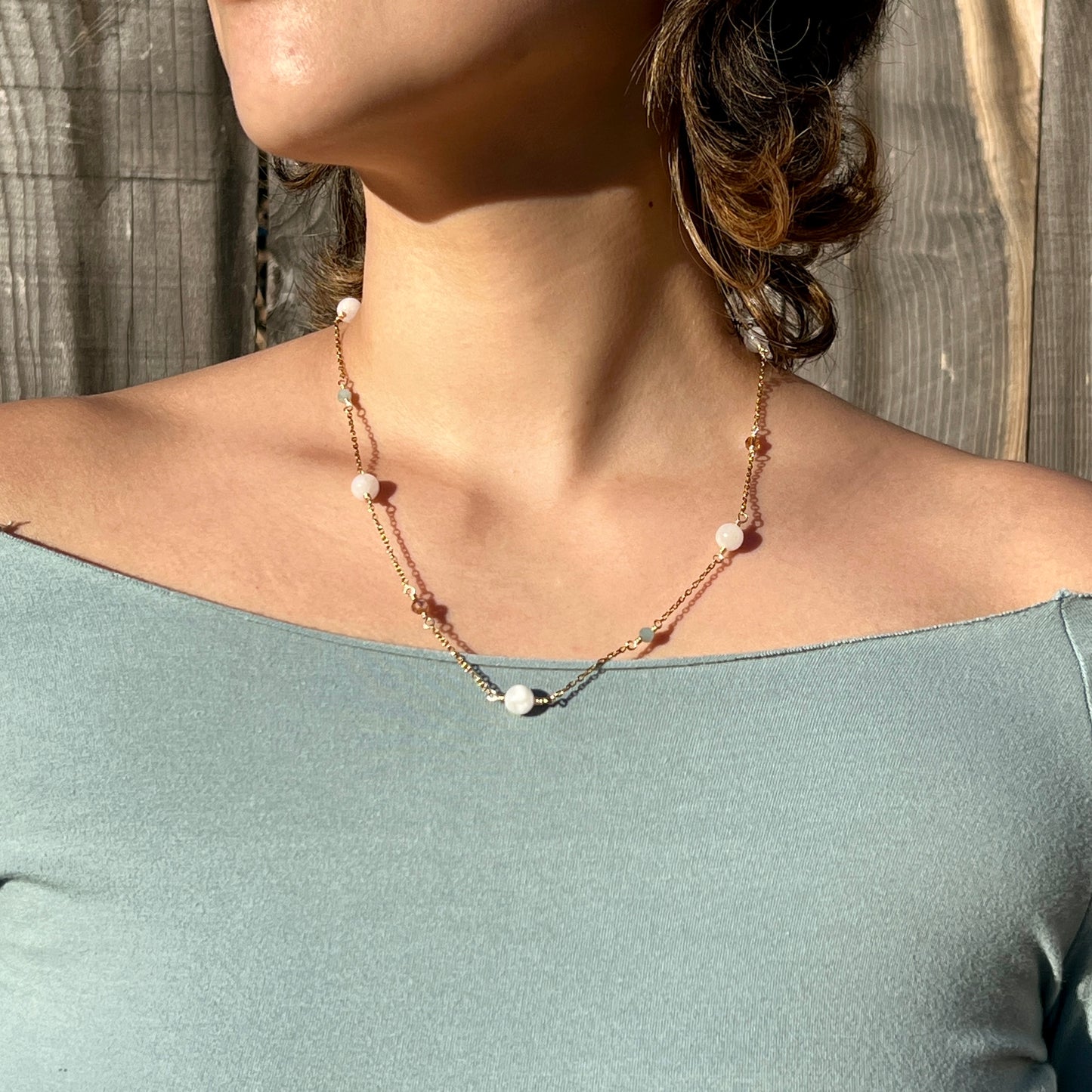 Orbit Necklace - Moonstone