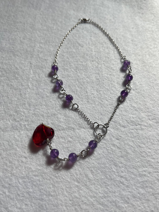 Falling Heart Necklace