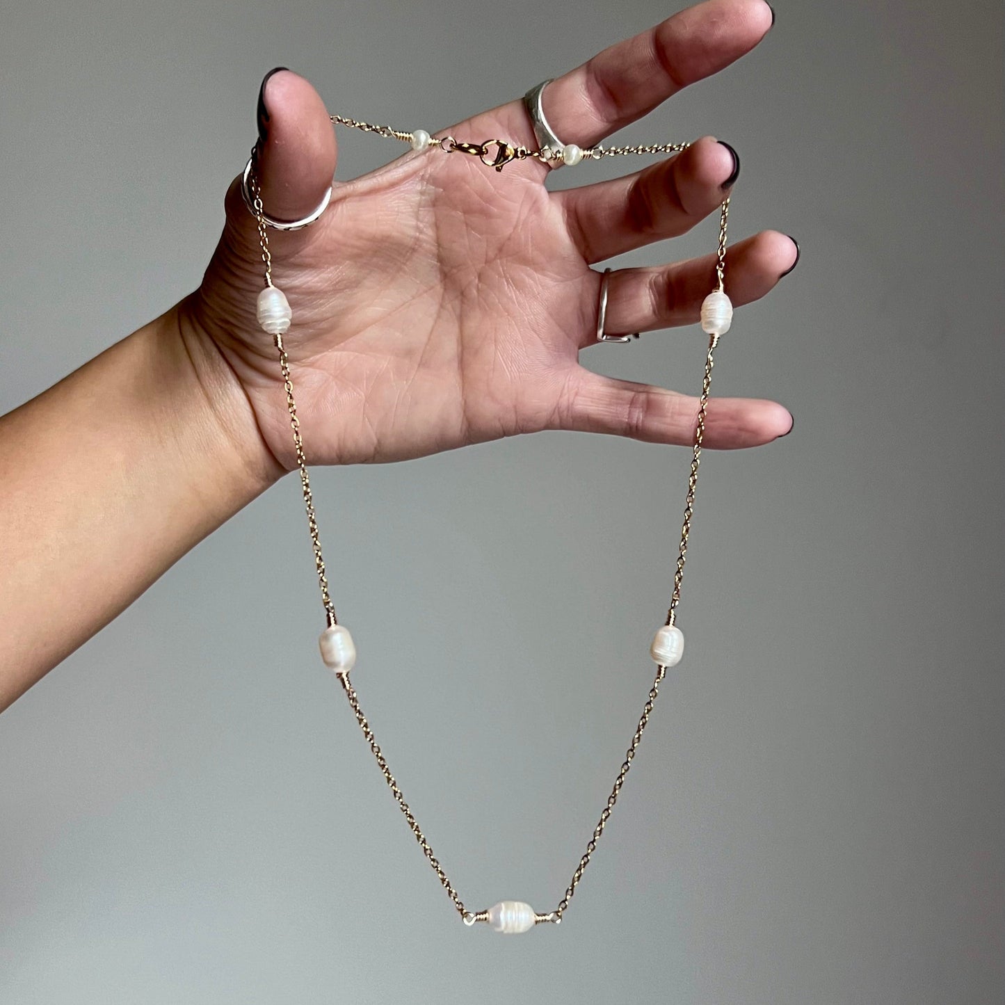 Orbit Necklace - Freshwater Pearl