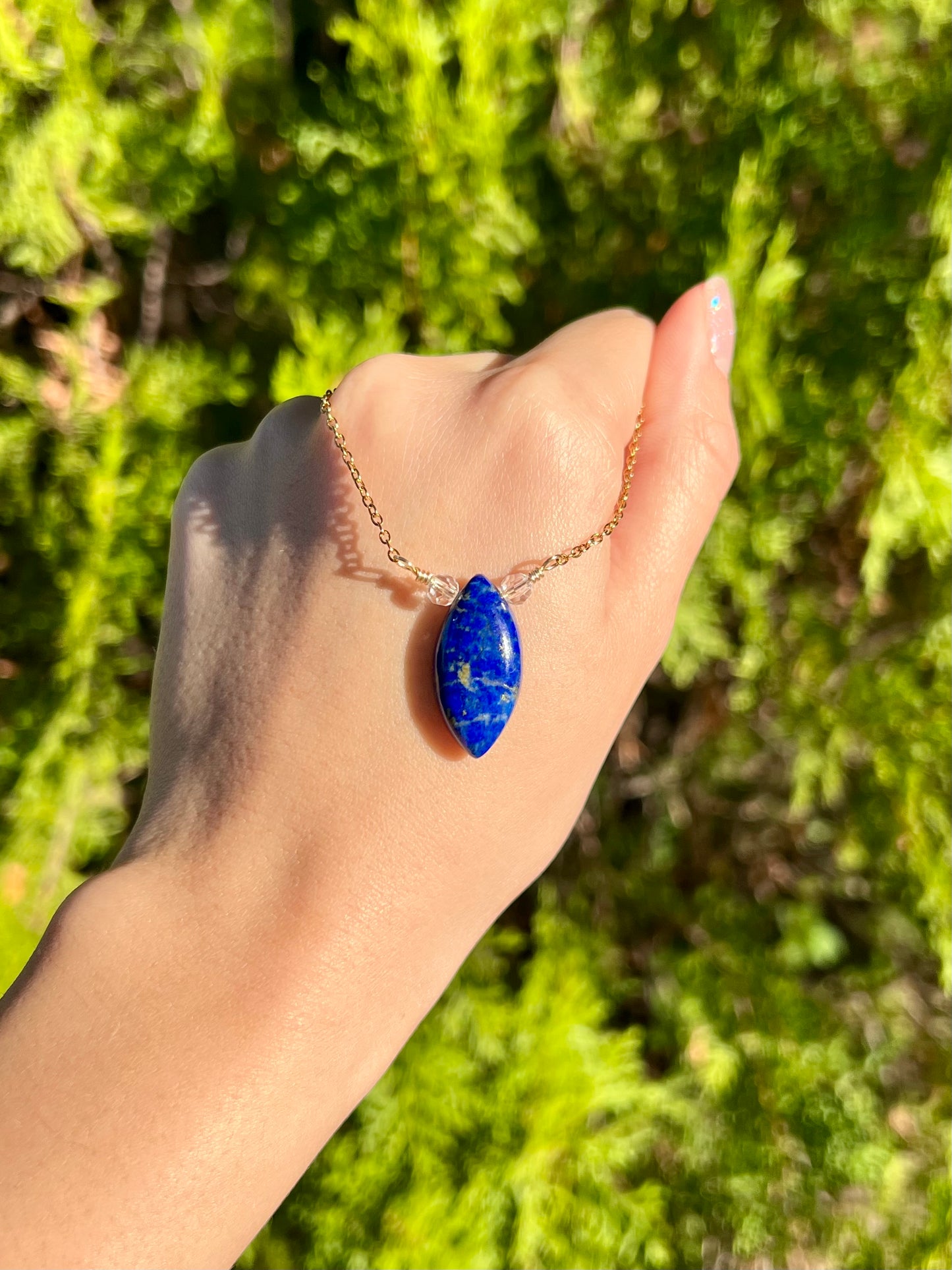 Mystic Marquise Necklace - Lapis Lazuli