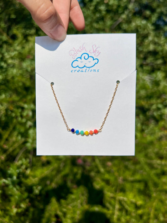 Rainbow Necklace | Gold