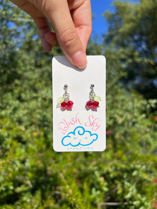Cherry Earrings | Silver