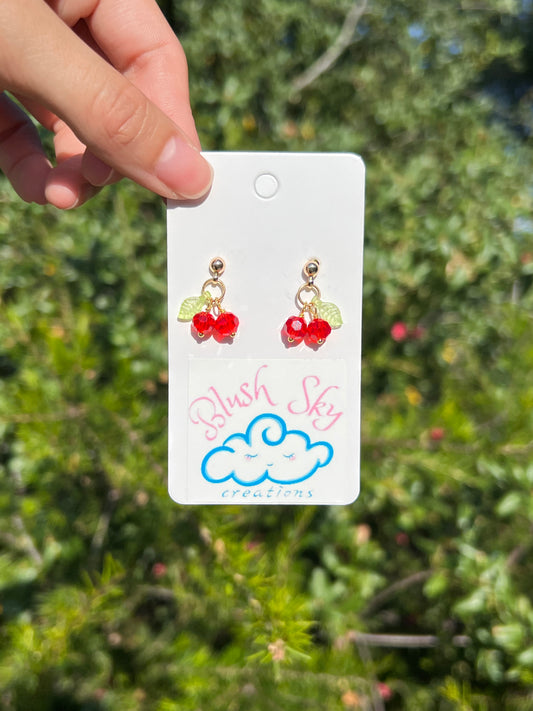 Cherry Earrings | Gold